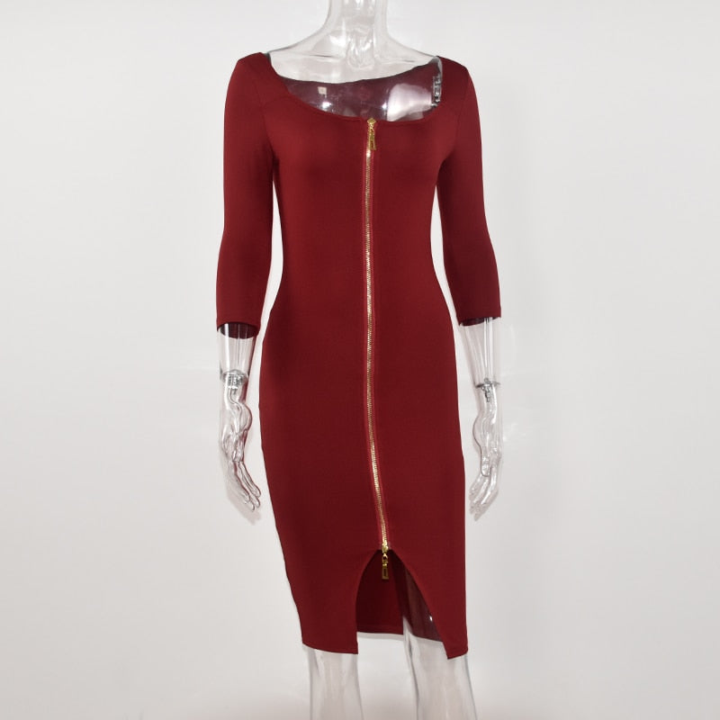 Lossky Women Sexy Club Low Cut Bodycon Dress Red Velvet Sheath 2020 Burgundy Fashion Black Pure Spring pencil dresses for office